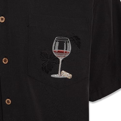 Bamboo Cay Men's Relax and Unwined Tropical Style Embroidered Camp Shirt3