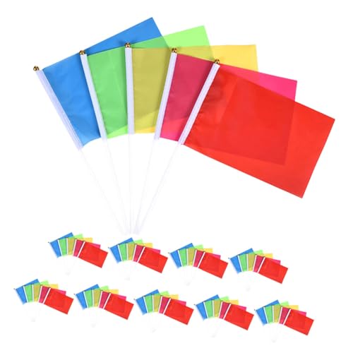 Mini Drapeaux sur Bâtonnet en Polyester Résistant pour Défilé Vibrant