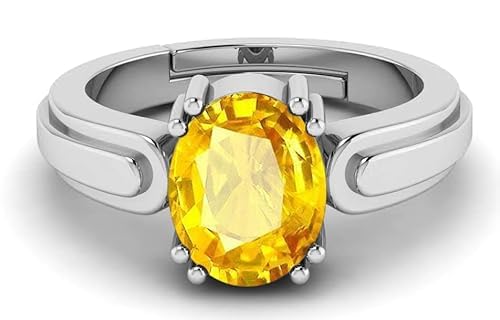 Bague saphir jaune authentique contre le ternissement bague Jupiter M2 - 3