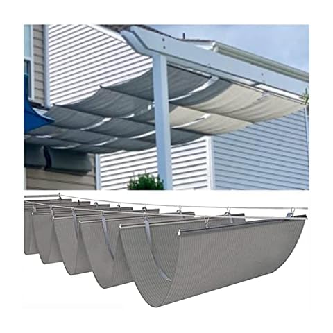 Patio Pergola Shade Sail Retractable Canopy Replacement Cover Cover