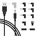 Price comparison product image BERLS 5V USB to DC Power Cable Power Cord Universal Charging Cable 5.5x2.1mm DC Jack with 10 Connector Tips for Led Strip Lights, Mini Projector, Router, Keyboard, USB Hub and More Device