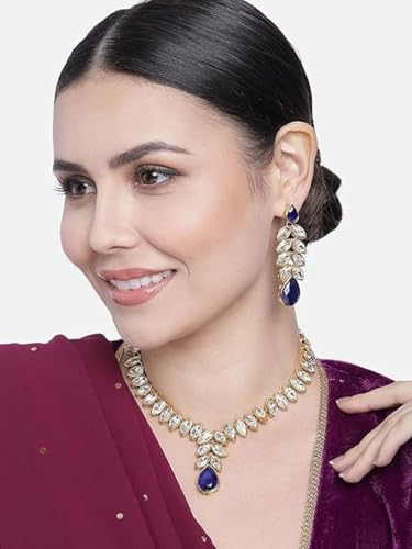 Juego de joyas chapadas en oro DMZ-1780 en latón talla S con piedras 3