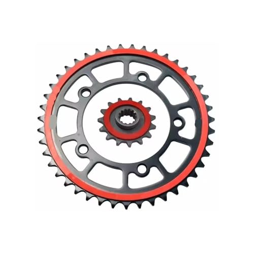 Pignon moto 15 dents et couronne 43 dents rouge pour moto de route Ko 500X