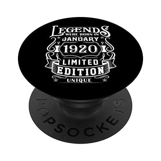 Cumpleaños Enero 1920 Edición Limitada Regalo January 1920 PopSockets PopGrip Intercambiable