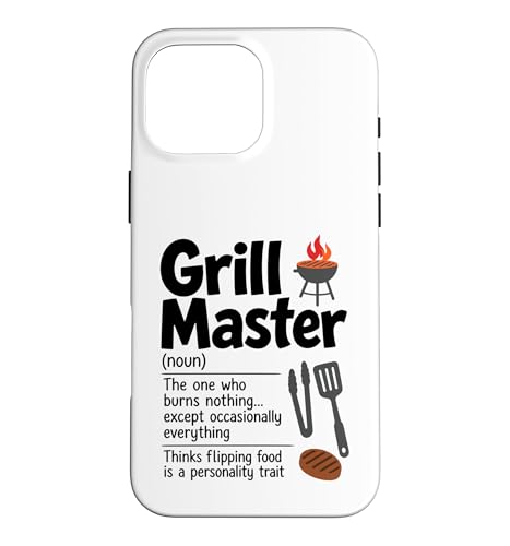 Image of Grill Master Definition Barbecue Party Cooking BBQ Pitmaster Case for iPhone 16 Pro Max