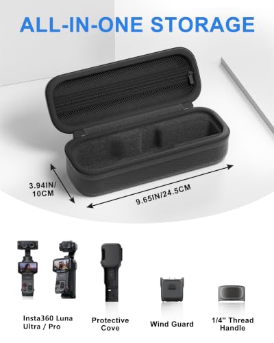 ProCase EVA Carrying Case for Insta360 Luna Ultra/Pro Standard, Black - image 3