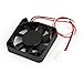 Ruilogod DC 12 V 3 PIN Plastikowy komputer PC Chłodzenie wentylatora Czarny 50mm x 50mm x 10mm