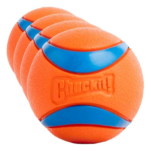 Image of Chuckit! Ultra Ball Dog Toy - Medium Bouncy Fetch Balls for Dogs 20-60 lbs - Made from Durable Rubber - Floating Water Pet Toys - Size Medium - 2.5-inch Diameter,2 Count (Pack of 4)