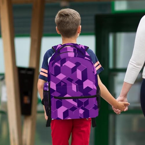 Ensemble de 2 cartables violet et multicolore contre le désordre - 6