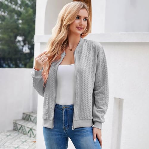 Image of Zip Up Sweatshirts for Women Casual Outfits Cardigan Outerwear Trendy Winter Jackets Coat