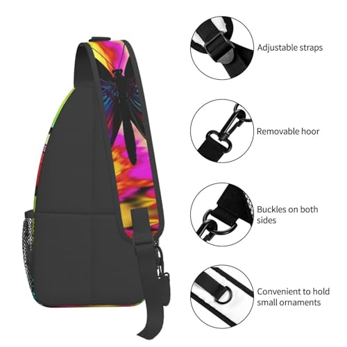 Bolso cruzado deportivo color negro para hombres y mujeres miniatura 5