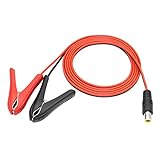 YACSEJAO Cable de Pinzas de cocodrilo de batería CC 12-24 V CC 8 mm Macho a Abrazaderas de batería Cable de extensión Cargador de Coche Cable de alimentación para Accesorios de automóvil, 6 pies