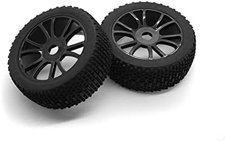 1/8バギー用オフロード用 黒Yスポークホイル/タイヤセットx4本 RC