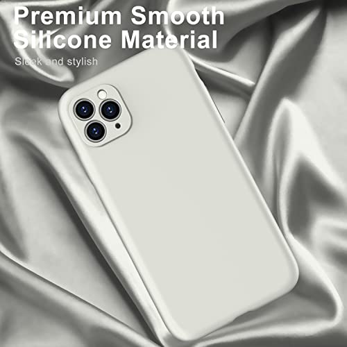 Deenakin For Iphone 11 Pro Case With Screen Protector,Enhance Camera Protection,Soft Flexible Silicone Gel Rubber Bumper Cover,Shockproof Protective Phone Case 5.8" Vintage White #TOP2