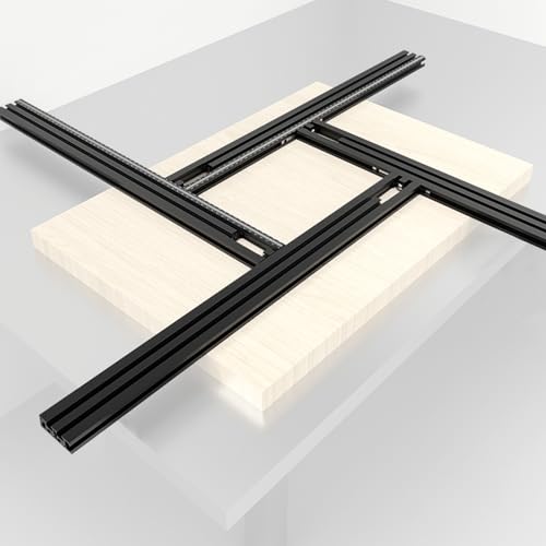 Verstellbarer Frässchablone, 800mm x 800mm Fräsvorrichtung, Fräshilfe für Oberfräse für Holzbearbeitung zum Erstellen von Quadratischen Rechteckigen Schlitzen