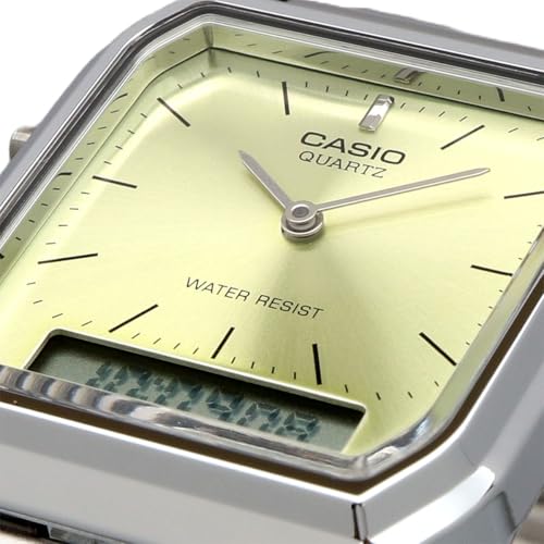 [カシオ] CASIO アナデジ ANA-DIGI クオーツ 腕時計 ヴィンテージシリーズ AQ-230A-9AMQY ユニセックス デュアルタイム ライムイエロー 海外モデル [並行輸入品] 商品画像9