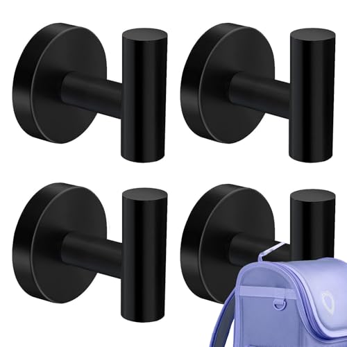 Ganchos para toallas de alta resistencia, 4 unidades, lisos, inoxidables, ganchos de pared para baño, para cocina, baño, interior, hogar, albornoces, vestidos, toallas, sombreros, llaves, colgadores
