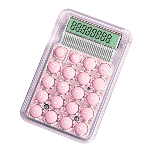 Calculadora mecánica de 8 dígitos, pantalla LCD grande, botones grandes, fácil de presionar, calculadora de oficina para oficina, escuela, uso diario