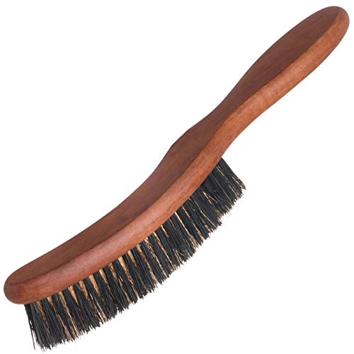 Redecker Natural Pig Bristle/Bronze Wire Hat Brush with Oiled Pearwood Handle, 9-1/4-Inches