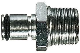 CPC (Colder) LCD24004 Metal Quick-Disconnect Coupling Insert, valved, 1/4" NPT (M) Thread, 1/4" Flow Size