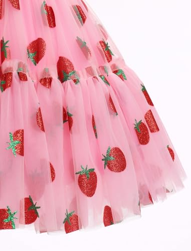 Baby Girl Daisy Strawberry Confetti Birthday Dress Pageant Tea Party Easter Outfits Toddler Princess Fancy Ball Gown4