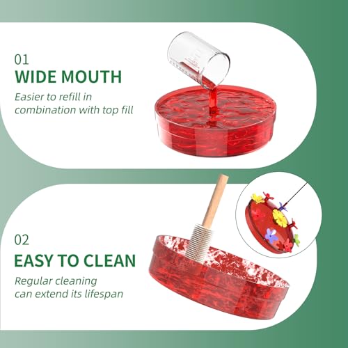 Dreamdrawer Hummingbird Feeders for Outdoors - Multi-Port, Top-Filling - Ant & Bee Proof, Ideal Garden Decor — view 5