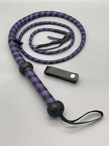Fouet en cuir de taureau de qualité supérieure à franges 183 cm