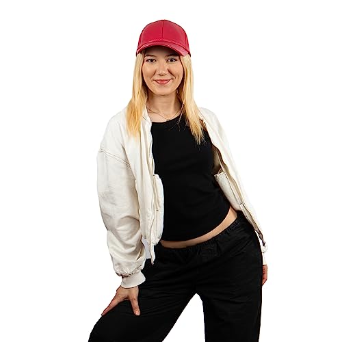 Image of Genuine Leather Unisex Baseball Cap