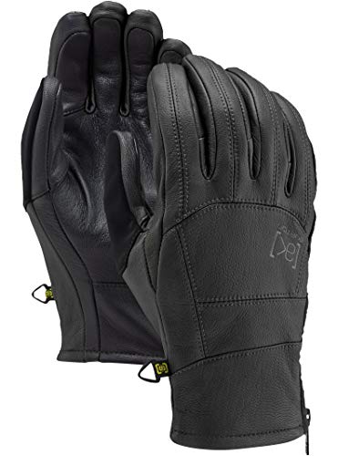 Burton AK Leather Tech Gloves, True Black, Medium