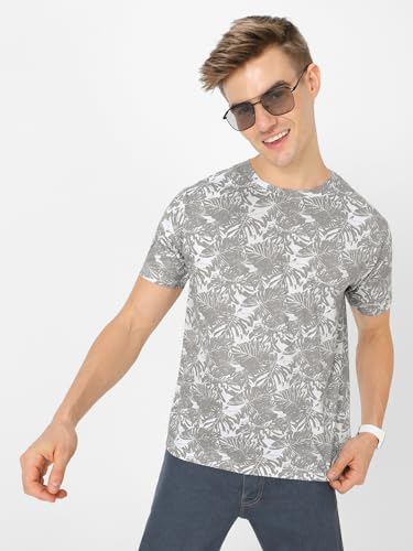 Image of Urbano Fashion Men's Printed Half Sleeve Slim Fit Cotton T-Shirt