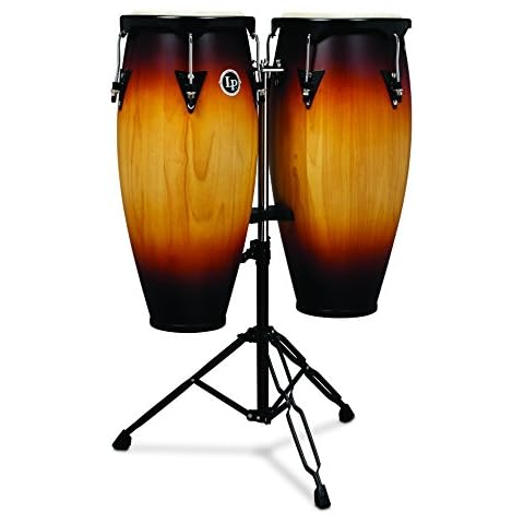 Latin Percussion LP City Wood Congas 10" & 11" Set - Vintage Sunburst Cover
