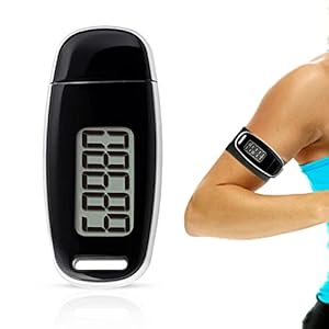Pedometers Step Counter Clip-on, USB Rechargeable Step Counter Portable 3D Walking Pedometer Step Counter with Clip and Strap, Accurately Step Tracker for Men Women Kids Seniors