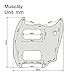 Musiclily Pro 9 Holes Round Corner HH Guitar Pickguard 2 Humbuckers for Squier Bullet Series Mustang Electric Guitar, 3Ply Aged White