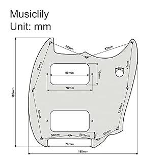 Musiclily Pro 9 Trous Round Corner HH Pickguard 2 Humbuckers Plaque de Protection pour Guitare électrique Squier Bullet… - Les Beatles, Paul McCartney, John Lennon, RIngo Starr, George Harrison Musiclily Pro 9 Trous Round Corner HH Pickguard 2 Humbuckers Plaque de Protection pour Guitare électrique Squier Bullet… – Image 2