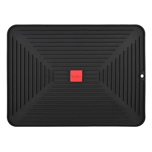 hotder Abtropfmatte aus Silikon Silikon trockenmatte, Geschirr Abtropfmatte Silikon Dish Drying mat 40*30cm, Barmatte Abtropfmatte Silikon Trocknungs Pad für Küche zum Trocknen von Besteck Geschirr Cover