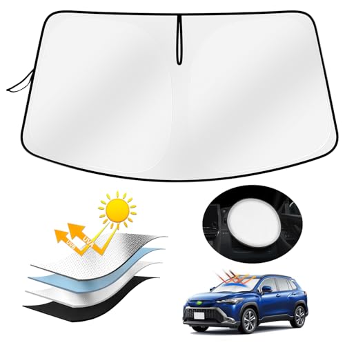 AUTO SPEC �g���^ �J���[���N���X 10�n �T���V�F�[�h Corolla Cross �ԗp�T���V�F�[�h �Ռ��t�����g�V�F�C�h ZSG10 ZVG11 ZVG15 2021�N9��~ �Ԏ��p�݌v UV�J�b�g �����x���n ���Ă��h�~ �򉻖h�~ �f�M ��