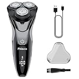 Phisco Electric Razor for Men Cordless: Upgraded Rechargeable IPX7 Waterproof Shaver, Perfect for Men with Sensitive Skin and Travelers, Wet/Dry Shaving and Shower Use, Pop-Up Trimmer