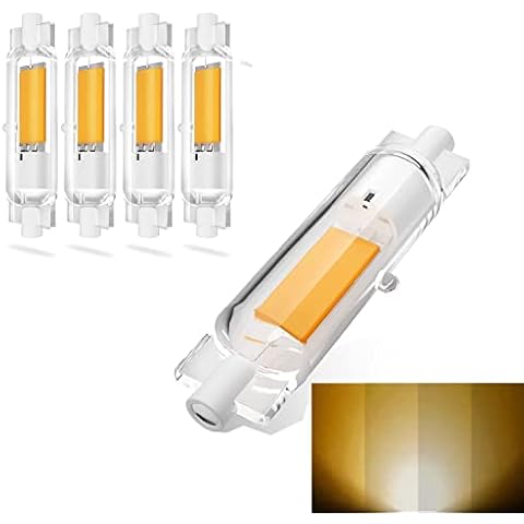 Pateacd R7S 78mm LED COB Light,r7s bulb 78mm led dimmable 20w Warm white 3000K,Replacement Halogen Light Bulbs 200W,2000LM,220V,No Flicker,360 Degree Double Ended Linear COB Led Light Bulb Cover