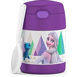 1 of THERMOS FUNTAINER Kids Food Jar with Spoon, 10oz, Frozen 2 | Kid-Friendly Stainless Steel Insulated Food Container, Keeps Food Hot or Cold Longer for School & Play, BPA Free