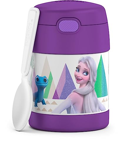 Image of THERMOS FUNTAINER Insulated Food Jar - 10 Ounce, Frozen 2 - Kid Friendly Food Jar with Foldable Spoon