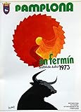  Générique Reproduction Affiche Poster san Fermin pampelune 1973 Format 50X70 cm Papier 300 g