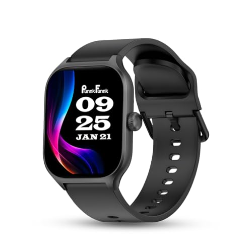 Image of PunnkFunnk NeoLux 1.96 inch HD Display Smartwatch for Men & Women 2025 with 110+ Sports Modes, Heart Rate, Sleep Monitor IP68 Waterproof, Answer /Make Calls for Android & iOS (Black, NeoLux)