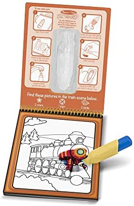 Melissa & Doug Water WOW! Vehicles Magic Painting Books with Water Pens | Water Colouring Books for Children Age 3 4 5 6 7 | Travel Toys for Toddlers on Plane Activities for Kids Travel Activity Packs