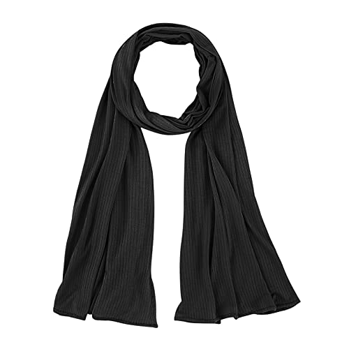 Solid Color Women Jersey Hijab Scarf Fashion Soft Long Muslim Head Wrap Shawls3