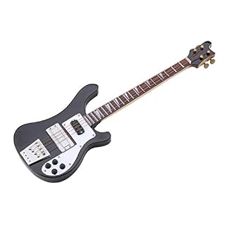 Telituny Miniature Basse Miniature Guitare-Noir Miniature Guitare Basse réplique avec Support et étui modèle d… - Les Beatles, Paul McCartney, John Lennon, RIngo Starr, George Harrison Telituny Miniature Basse Miniature Guitare-Noir Miniature Guitare Basse réplique avec Support et étui modèle d… – Image 5