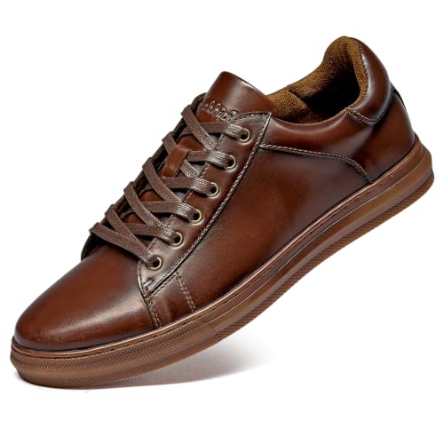 Arkbird Mens Casual Shoes Leather Fashion Sneakers Business Casual Dress Sneakers Lace-up Oxford Shoe for Men