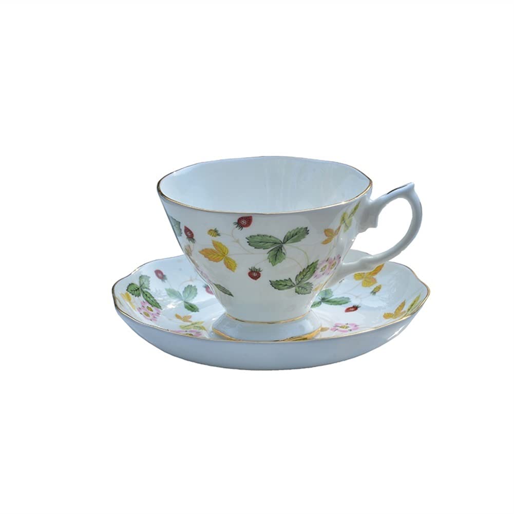Set di tazzine da caffè in porcellana, tazza da tè in porcellana, tazza da tè pomeridiana, tazze riutilizzabili in stile cinese e piattino, tazzine da caffè con latte liscio, tazza for bevande, ananas