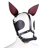 El material utilizado en esta máscara de protección para la cabeza es piel de vaca negra.