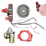 JAYGOVAN Electric Starter Motor Kit for Honda GX160/GX200 5.5HP 6.5HP Engine Flywheel Starter Charge Ignition Coil Switch Small Engines Key Box Electric Starters Motor