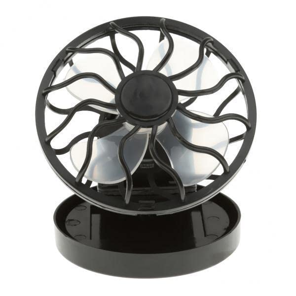 4xMini Clip-on Solar Cell Fan Sun Power Energy Panel Outdoor Cooling Cooler-image-40